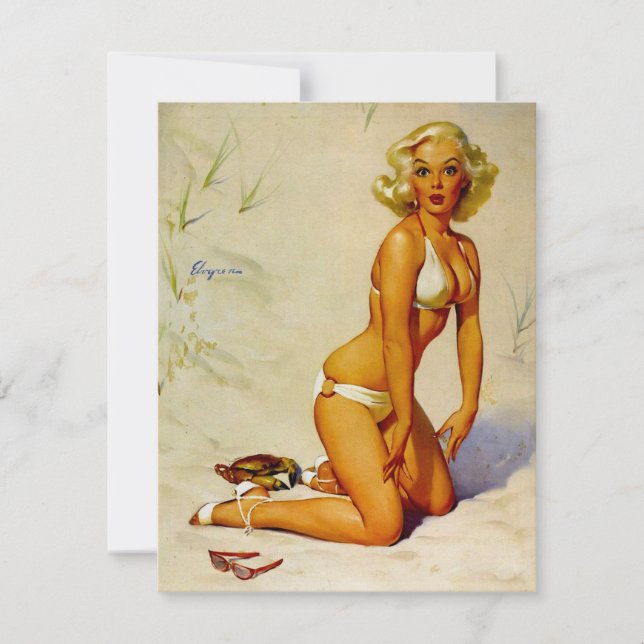 Vintage Beach Summer Pin Up Girl (Framsida)