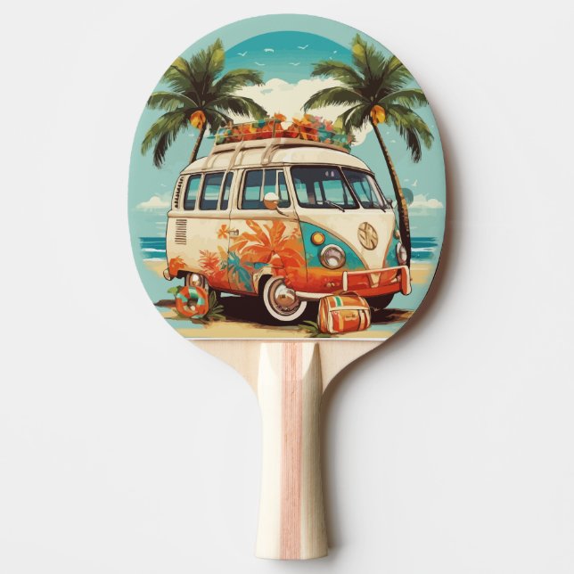 Vintage Beach Van Pingisracket (Framsidan)