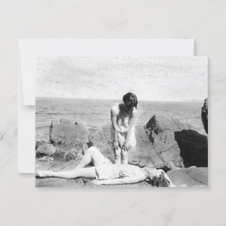 Vintage Beach-vykort Vykort