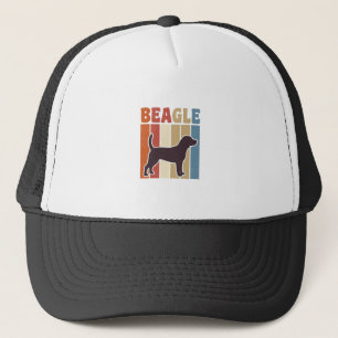 Vintage Beagle Hund Retro Randig Vektor Design_1 Keps