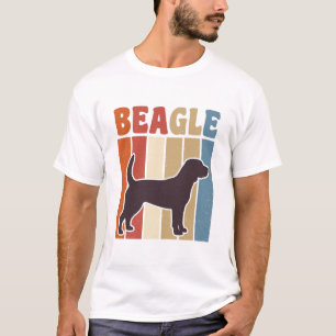 Vintage Beagle Hund Retro Randig Vektor Design_1 T Shirt