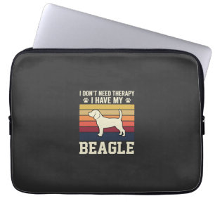 Vintage Beagle Hund Terapi Retro Laptop Fodral
