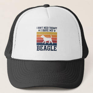 Vintage Beagle Hund Terapi T-Shirt Design_1 Keps