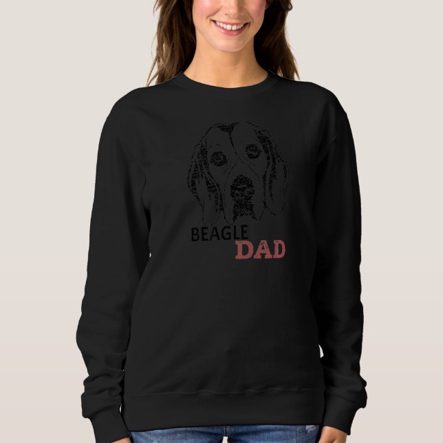 Vintage Beagle Pappa Beagle Kärlek T Shirt (Framsida)