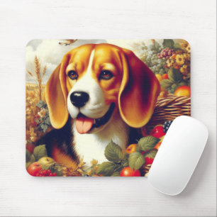 Vintage Beagle Puppy-målning Musmatta