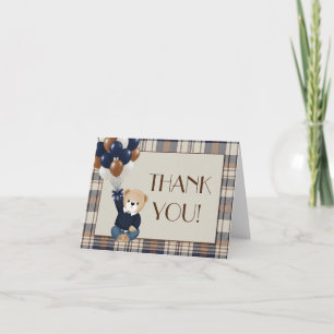 Vintage Bear Baby Shower Tack Kort