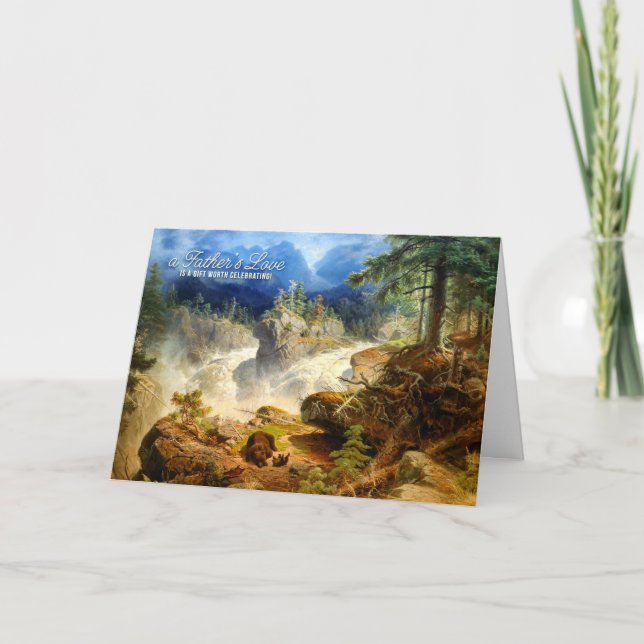 Vintage Bear Hugs Fars dag Kort (Framsida)