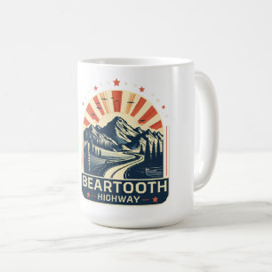 vintage Beartooth Highway us 212 montana road Kaffemugg