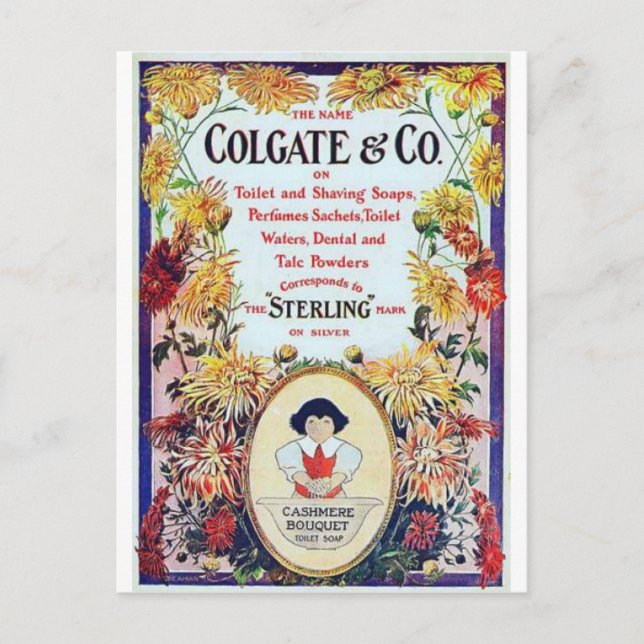 Vintage Beauty Ads Postcards Vykort (Framsida)