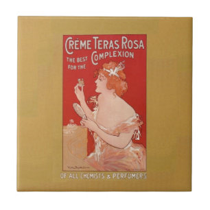 Vintage Beauty Advertisement Kakelplatta