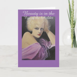 Vintage Beauty Birthday Card Kort