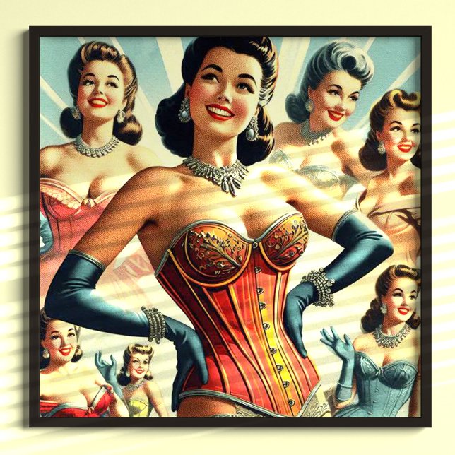 Vintage Beauty Corset Girl Poster (Skapare uppladdad)