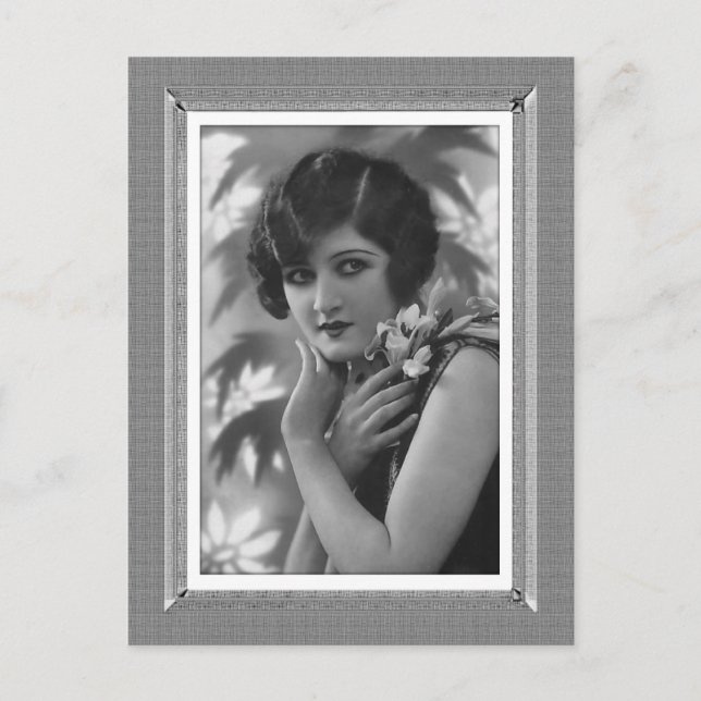 Vintage Beauty - dessa Ögon - i svartvitt Vykort (Framsida)