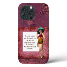 Vintage Beauty Drinking Vin Funny