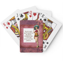 Vintage Beauty Drinking Vin Funny