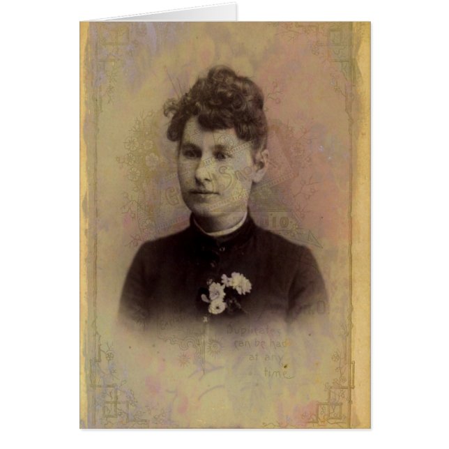 Vintage Beauty Hälsningskort (Framsidan)