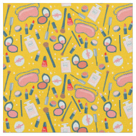 Vintage Beauty Makeup Cosmetics Mönster Tyg