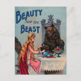 Vintage Beauty och Beast Vykort