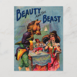 Vintage Beauty och Beast Vykort