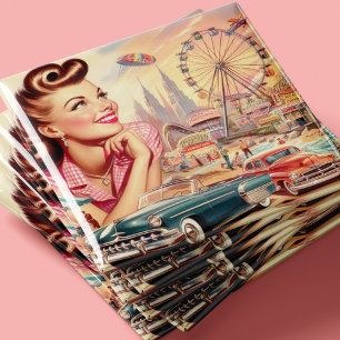 Vintage Beauty Pin-Up-illustration Magnet