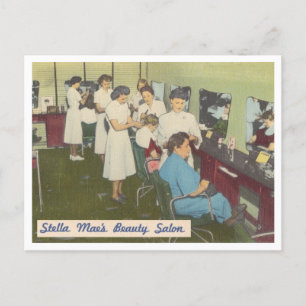Vintage Beauty Salon 1940 Vykort