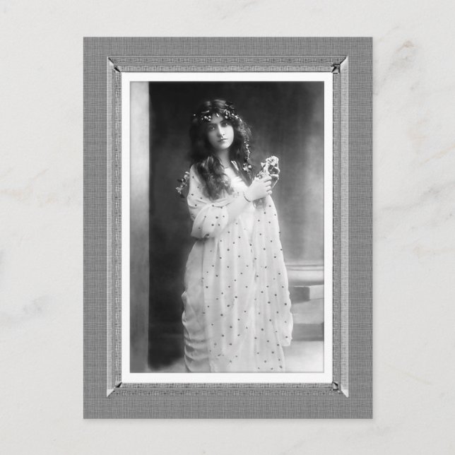 Vintage Beauty - Sweet Slumber - i svartvitt Vykort (Framsida)