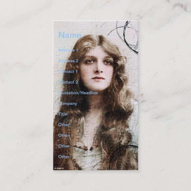 Vintage Beauty Visitkort (Framsida)