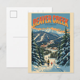 vintage Beaver Creek Colorado skidortsgåvor Helg Vykort