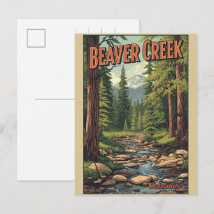 vintage Beaver Creek Colorado skidortsgåvor Helg Vykort