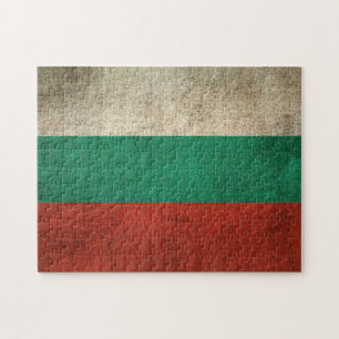 Vintage bedrövad flagga av Bulgarien Pussel