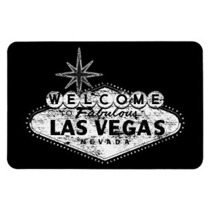 Vintage bedrövade Las Vegas undertecknar magneten Magnet