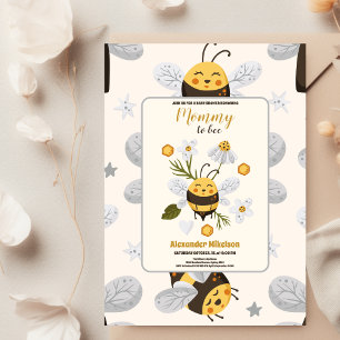 Vintage Bee Baby Shower Inbjudningar