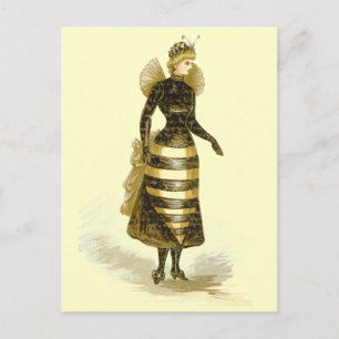 Vintage Bee Dam Vykort