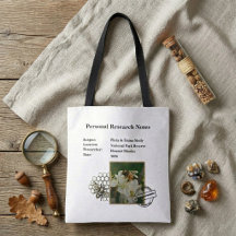 Vintage Bee Fältforskningsjournal Svart Totebag