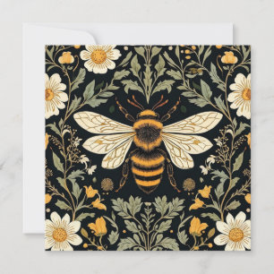 Vintage Bee Garden Julkort