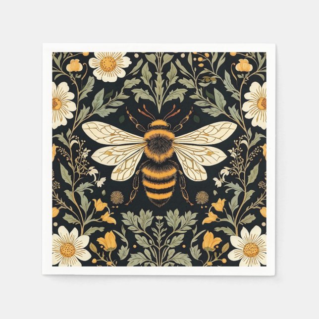 Vintage Bee Garden Pappersservett (Framsidan)