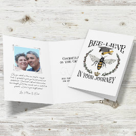 Vintage Bee-lieve i din journey Bee Studenten Kort