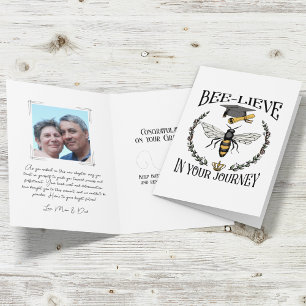 Vintage Bee-lieve i din journey Bee Studenten Kort
