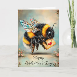 Vintage Bee Love Messenger Kort