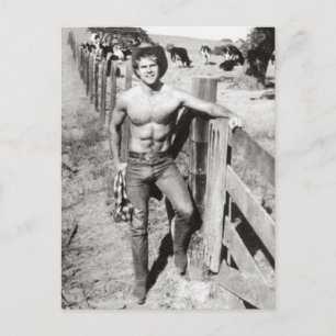 Vintage Beefaka Cowboy Vykort