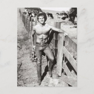 Vintage Beefaka Cowboy Vykort