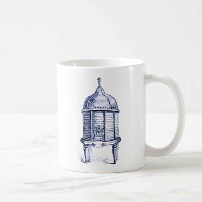Vintage Beehive Blue Tint Kaffemugg (Höger)