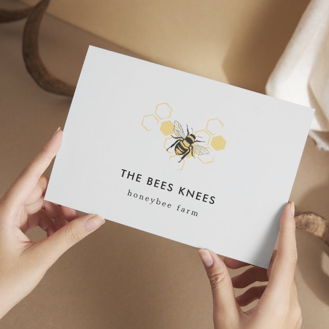 Vintage Beekeeping & Honeybee Farm Business Visitkort (Vintage Beekeeping & Honeybee Farm Business Business Card)