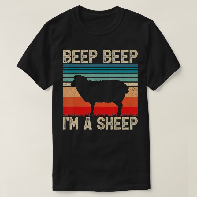 Vintage Beep Beep Jag är fåruppfödare T Shirt (Design framsida)