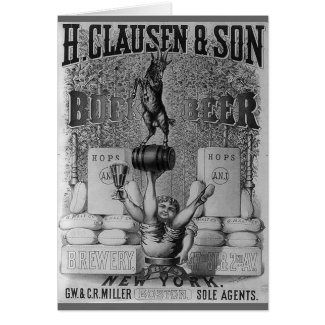 Vintage Beer Ad Hälsningskort (Framsidan)