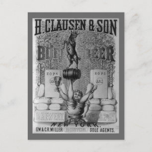 Vintage Beer Ad Vykort