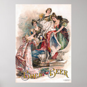 Vintage Beer Annonsering Poster