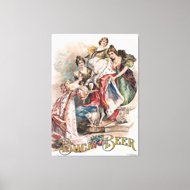 Vintage Beer Annonsering Poster Canvastryck (Framsida)