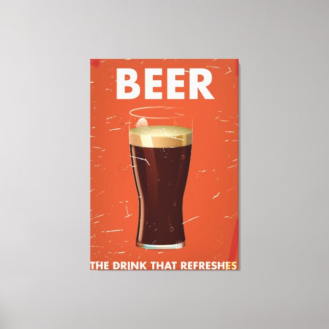 Vintage Beer Commercial poster. Canvastryck (Framsida)