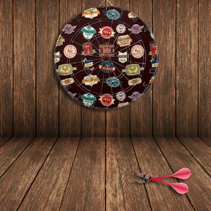 Vintage Beer Label Collage Darttavla